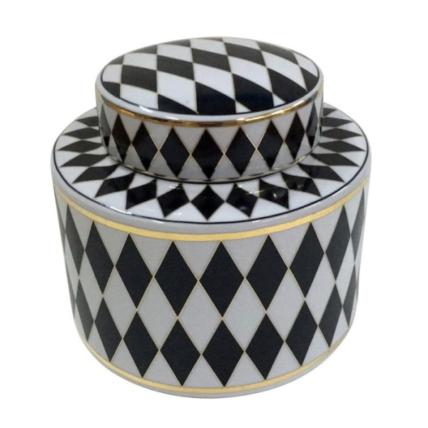 Ваза с крышкой FANCY, CHESS 20 h