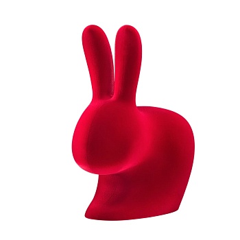 Qeeboo--Rabbit-Chair-Velvet-Finish--design-Stefano-Giovannoni--08--red