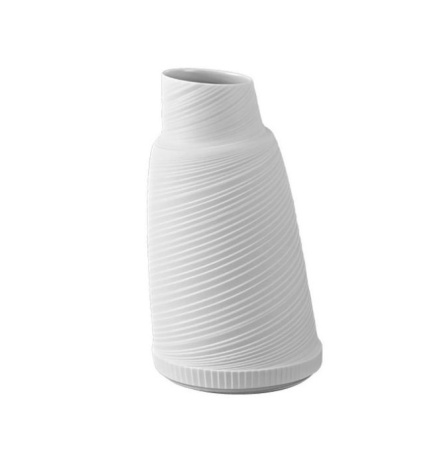 Ваза Rosenthal  белая 22 см Papyrus Relief white 