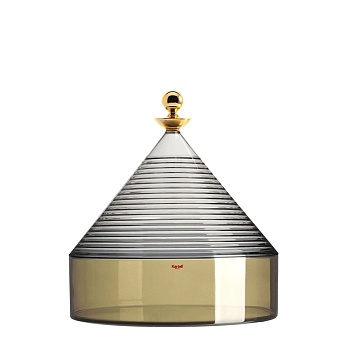 Конфетница с крышкой KARTELL TRULLO Fumè Green1