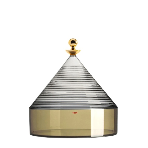 Конфетница с крышкой KARTELL TRULLO Fumè Green1