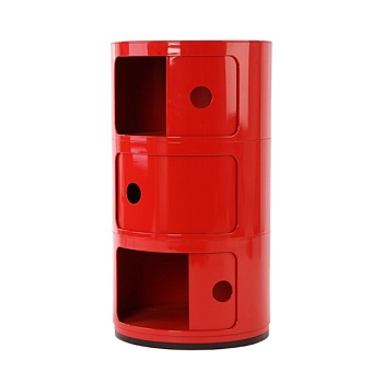 Тумба  KARTELL COMPONIBILI 3 ELEMENTS  WITH TRAY  RED