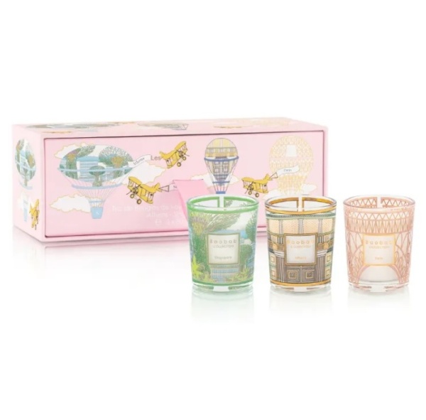 TRIO TRAVEL CANDLES SINGAPORE-ATHENS-PARIS