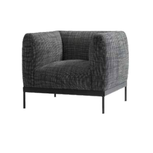 ASIA ARMCHAIR COTTON STRUCTURE BLACK