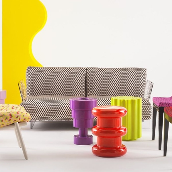 Стул-табурет KARTELL, модель PILASTRO,Pink2