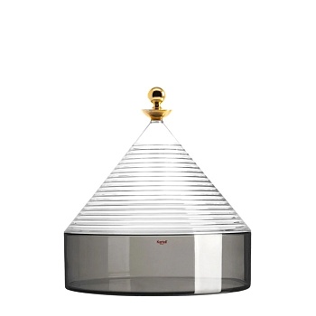 Конфетница с крышкой KARTELL TRULLO Crystal Fumè1