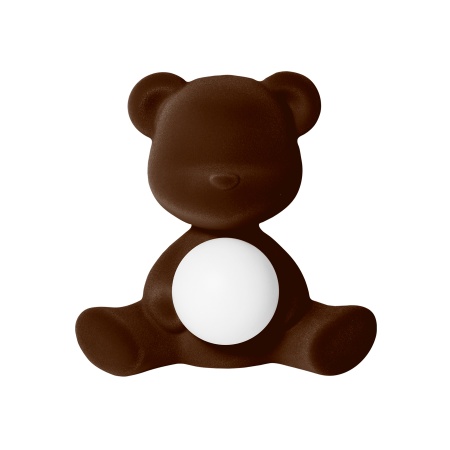 Qeeboo--Teddy-Girl-Lamp-Velvet-Finish-with-Rechargeable-Led--design-Stefano-Giovannoni--85--dark-brown