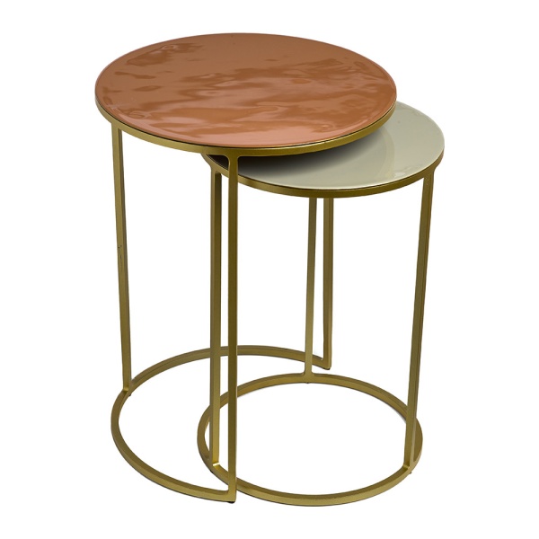 enamel-side-table-set-of-2-pink-beige-941083